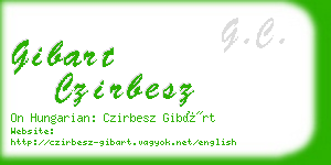 gibart czirbesz business card